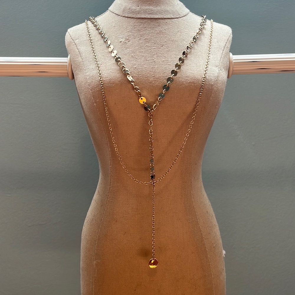 J Crew Statement Gold Dangle Necklace